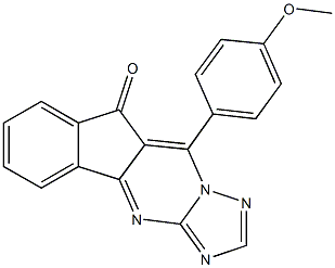 10-(4-methoxyphenyl)-9H-indeno[1,2-d][1,2,4]triazolo[1,5-a]pyrimidin-9-one Struktur