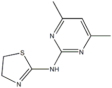N-(4,5-dihydro-1,3-thiazol-2-yl)-N-(4,6-dimethyl-2-pyrimidinyl)amine 化学構造式