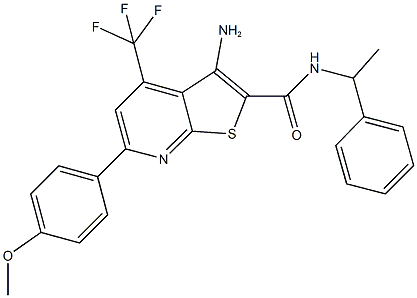 500272-94-6 3-amino-6-(4-methoxyphenyl)-N-(1-phenylethyl)-4-(trifluoromethyl)thieno[2,3-b]pyridine-2-carboxamide