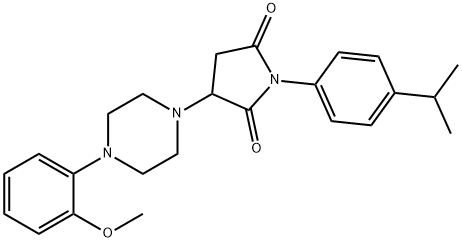 1-(4-isopropylphenyl)-3-[4-(2-methoxyphenyl)piperazin-1-yl]pyrrolidine-2,5-dione Structure