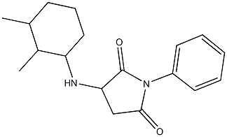 3-[(2,3-dimethylcyclohexyl)amino]-1-phenyl-2,5-pyrrolidinedione Structure