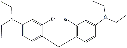 N-{3-bromo-4-[2-bromo-4-(diethylamino)benzyl]phenyl}-N,N-diethylamine 化学構造式