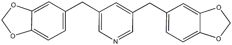 3,5-bis(1,3-benzodioxol-5-ylmethyl)pyridine 结构式