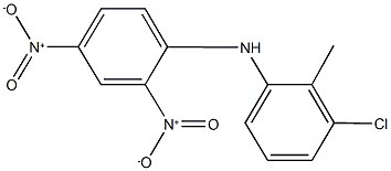 3-chloro-N-(2,4-dinitrophenyl)-2-methylaniline Struktur