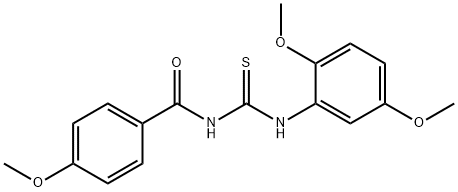 N-(2,5-dimethoxyphenyl)-N'-(4-methoxybenzoyl)thiourea 结构式