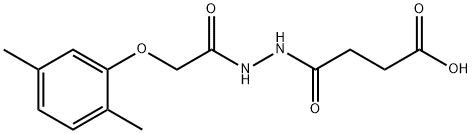 4-{2-[(2,5-dimethylphenoxy)acetyl]hydrazino}-4-oxobutanoic acid,501106-51-0,结构式