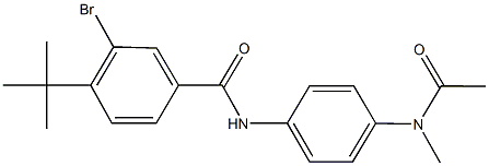 N-{4-[acetyl(methyl)amino]phenyl}-3-bromo-4-tert-butylbenzamide Struktur