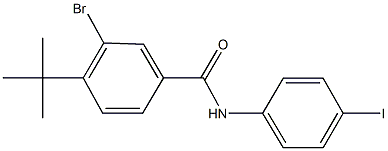 3-bromo-4-tert-butyl-N-(4-iodophenyl)benzamide 化学構造式