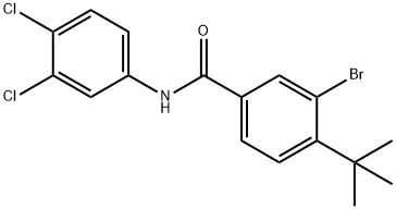 3-bromo-4-tert-butyl-N-(3,4-dichlorophenyl)benzamide,501107-37-5,结构式