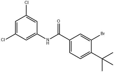 3-bromo-4-tert-butyl-N-(3,5-dichlorophenyl)benzamide Struktur