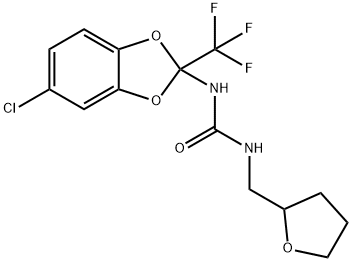 N-[5-chloro-2-(trifluoromethyl)-1,3-benzodioxol-2-yl]-N'-(tetrahydro-2-furanylmethyl)urea Structure