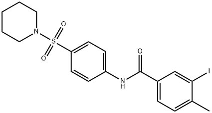 501347-81-5 3-iodo-4-methyl-N-[4-(1-piperidinylsulfonyl)phenyl]benzamide