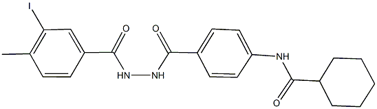 N-(4-{[2-(3-iodo-4-methylbenzoyl)hydrazino]carbonyl}phenyl)cyclohexanecarboxamide 结构式