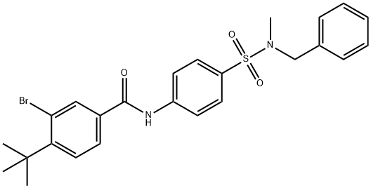N-(4-{[benzyl(methyl)amino]sulfonyl}phenyl)-3-bromo-4-tert-butylbenzamide Structure