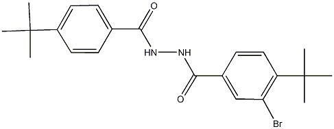 3-bromo-4-tert-butyl-N'-(4-tert-butylbenzoyl)benzohydrazide 结构式