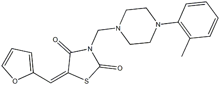 5-(2-furylmethylene)-3-{[4-(2-methylphenyl)-1-piperazinyl]methyl}-1,3-thiazolidine-2,4-dione|
