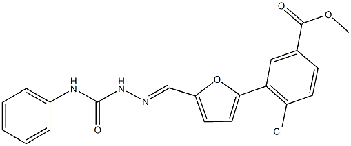 501354-41-2 methyl 3-{5-[2-(anilinocarbonyl)carbohydrazonoyl]-2-furyl}-4-chlorobenzoate