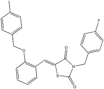 3-(4-fluorobenzyl)-5-{2-[(4-methylbenzyl)oxy]benzylidene}-1,3-thiazolidine-2,4-dione Structure