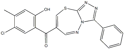 (5-chloro-2-hydroxy-4-methylphenyl)(3-phenyl[1,2,4]triazolo[3,4-b][1,3,4]thiadiazepin-7-yl)methanone|