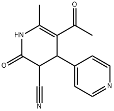 5-acetyl-6-methyl-2-oxo-1,2,3,4-tetrahydro-4,4'-bipyridine-3-carbonitrile 结构式