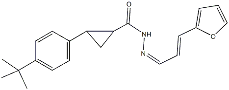 2-(4-tert-butylphenyl)-N'-[3-(2-furyl)-2-propenylidene]cyclopropanecarbohydrazide 化学構造式