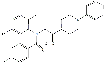 N-(5-chloro-2-methylphenyl)-4-methyl-N-[2-oxo-2-(4-phenylpiperazin-1-yl)ethyl]benzenesulfonamide Struktur