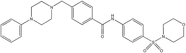 N-[4-(4-morpholinylsulfonyl)phenyl]-4-[(4-phenyl-1-piperazinyl)methyl]benzamide Structure