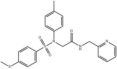 2-(4-methyl{[4-(methylsulfanyl)phenyl]sulfonyl}anilino)-N-(2-pyridinylmethyl)acetamide|