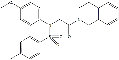 N-[2-(3,4-dihydro-2(1H)-isoquinolinyl)-2-oxoethyl]-N-(4-methoxyphenyl)-4-methylbenzenesulfonamide Structure