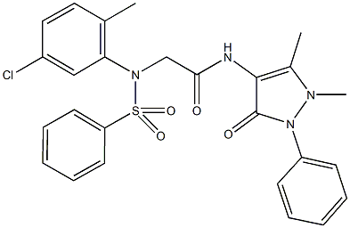 501914-13-2 2-[5-chloro-2-methyl(phenylsulfonyl)anilino]-N-(1,5-dimethyl-3-oxo-2-phenyl-2,3-dihydro-1H-pyrazol-4-yl)acetamide