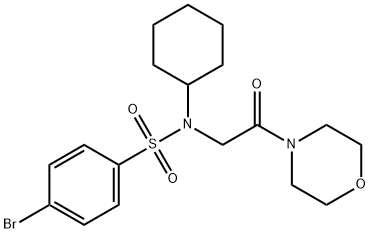 4-bromo-N-cyclohexyl-N-(2-morpholin-4-yl-2-oxoethyl)benzenesulfonamide Structure