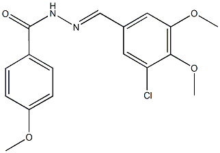 N'-(3-chloro-4,5-dimethoxybenzylidene)-4-methoxybenzohydrazide,501914-79-0,结构式