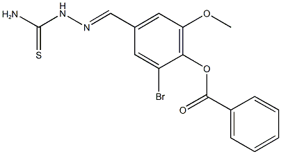 4-[2-(aminocarbothioyl)carbohydrazonoyl]-2-bromo-6-methoxyphenyl benzoate,501914-95-0,结构式