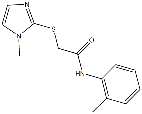2-[(1-methyl-1H-imidazol-2-yl)sulfanyl]-N-(2-methylphenyl)acetamide Struktur