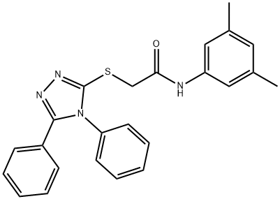 N-(3,5-dimethylphenyl)-2-[(4,5-diphenyl-4H-1,2,4-triazol-3-yl)sulfanyl]acetamide Struktur