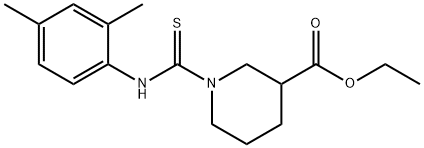 ethyl 1-[(2,4-dimethylanilino)carbothioyl]-3-piperidinecarboxylate Struktur