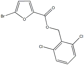 2,6-dichlorobenzyl 5-bromo-2-furoate 化学構造式