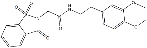 N-[2-(3,4-dimethoxyphenyl)ethyl]-2-(1,1-dioxido-3-oxo-1,2-benzisothiazol-2(3H)-yl)acetamide Structure