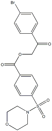 2-(4-bromophenyl)-2-oxoethyl 4-(4-morpholinylsulfonyl)benzoate Struktur