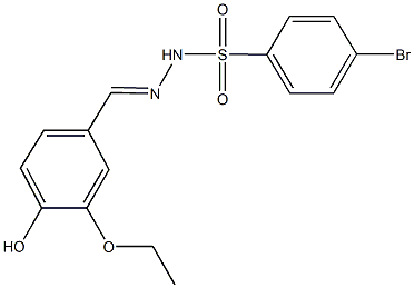 4-bromo-N'-(3-ethoxy-4-hydroxybenzylidene)benzenesulfonohydrazide,502976-89-8,结构式
