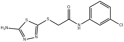 2-[(5-amino-1,3,4-thiadiazol-2-yl)sulfanyl]-N-(3-chlorophenyl)acetamide 化学構造式