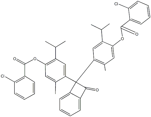 4-(7-{4-[(2-chlorobenzoyl)oxy]-5-isopropyl-2-methylphenyl}-8-oxobicyclo[4.2.0]octa-1,3,5-trien-7-yl)-2-isopropyl-5-methylphenyl 2-chlorobenzoate,503423-34-5,结构式