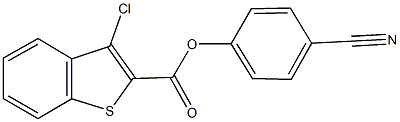 4-cyanophenyl 3-chloro-1-benzothiophene-2-carboxylate 结构式