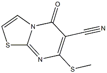 7-(methylsulfanyl)-5-oxo-5H-[1,3]thiazolo[3,2-a]pyrimidine-6-carbonitrile 化学構造式