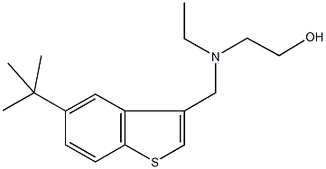 2-[[(5-tert-butyl-1-benzothien-3-yl)methyl](ethyl)amino]ethanol Struktur