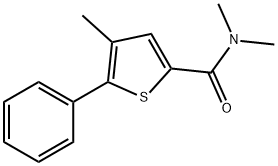 N,N,4-trimethyl-5-phenyl-2-thiophenecarboxamide 化学構造式