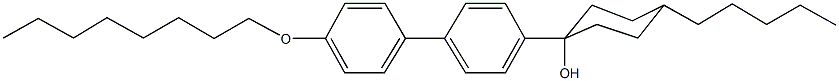 1-[4'-(octyloxy)[1,1'-biphenyl]-4-yl]-4-pentylcyclohexanol,503425-07-8,结构式