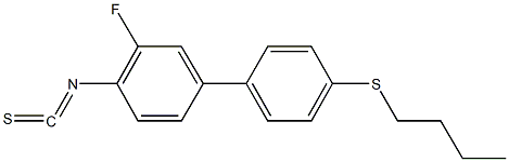4-(butylsulfanyl)-3'-fluoro-4'-isothiocyanato-1,1'-biphenyl 化学構造式