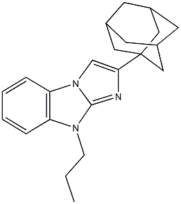 2-(1-adamantyl)-9-propyl-9H-imidazo[1,2-a]benzimidazole 化学構造式