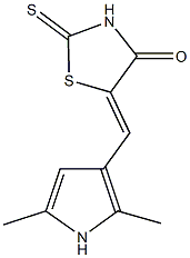 5-[(2,5-dimethyl-1H-pyrrol-3-yl)methylene]-2-thioxo-1,3-thiazolidin-4-one Structure